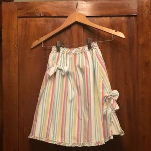 Girls pastel stripe skirt.